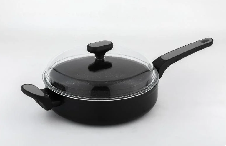 Сковорода универсальная с крышкой NOIS Salto Silver алюминий 3,4 л 26 см Черный