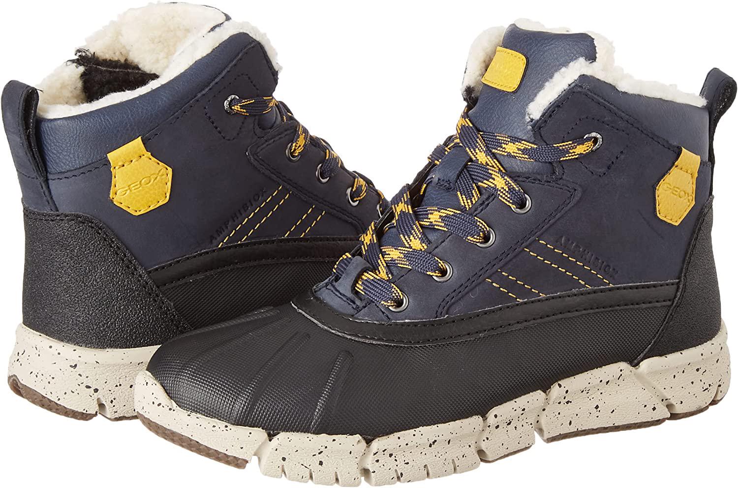 Ботинки зимние Geox Flexyper р. EUR 31 Navy/Yellow (10809002)