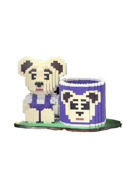 Конструктор Limo Toy Magic Blocks Органайзер для карандашей мишка Bearbrick 1488 деталей 24,8 см (14604146)