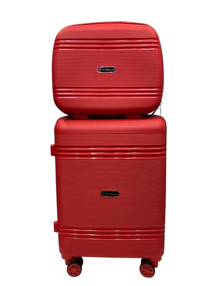 Комплект Snowball 21204 чемодан маленький и кейс Красный (31706623)