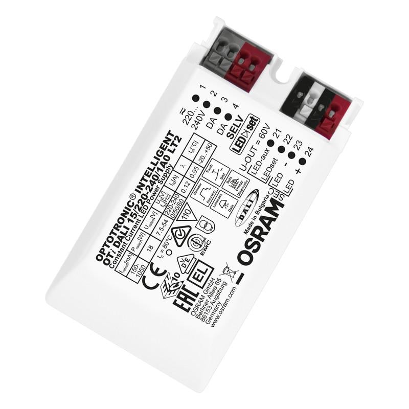 LED-драйвер Osram OTi DALI LT2 18W 220-240V выходная 7,5-54V 1050 mA DIM IP20 (4062172143912)