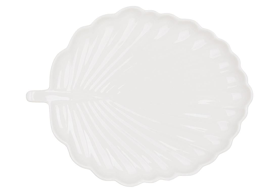 Набір блюд порцелянових сервірувальних Лист 32x24,5x3 см 2 шт. Білий (988-448)