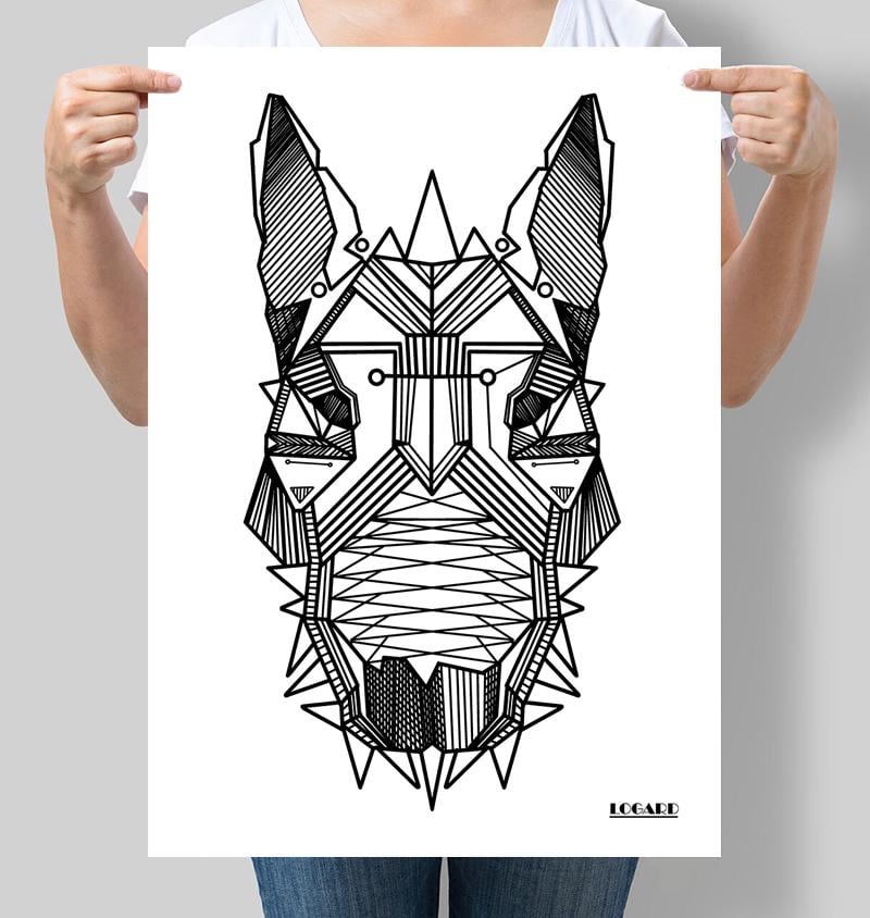 Дизайнерский постер Dog 42х60 см (DZ011)