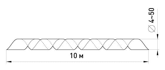 Спіраль монтажна E.NEXT e.spiral.stand.6.black Ø 4-50 мм 10 м Чорний (s2038011) - фото 3