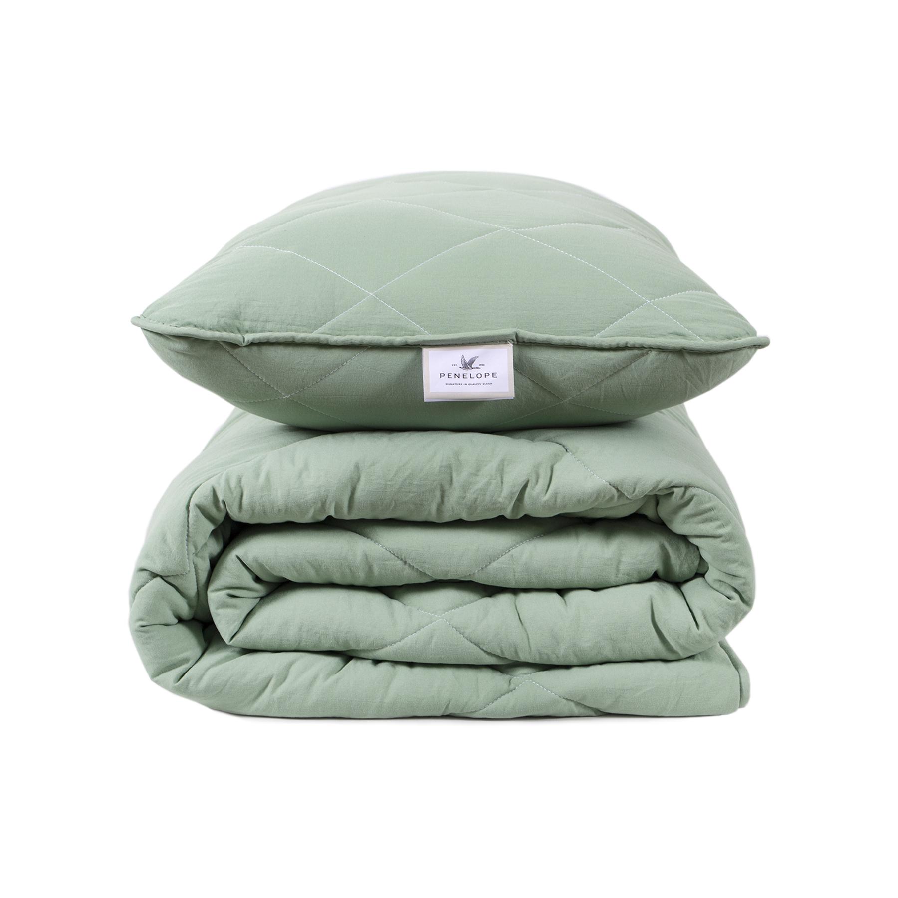 Ковдра з подушкою Penelope Colors in Comfort полуторний Зелений (svt-2000022343497) - фото 1 Ковдра з подушкою Penelope Colors in Comfort полуторний Зелений (svt-2000022343497) - фото 1