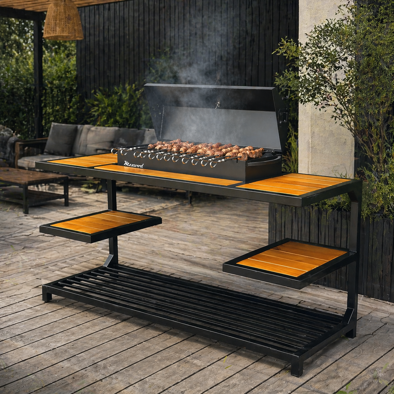 Мангал-барбекю Jooki Одін на 12 шампурів 4 мм в стилі LOFT