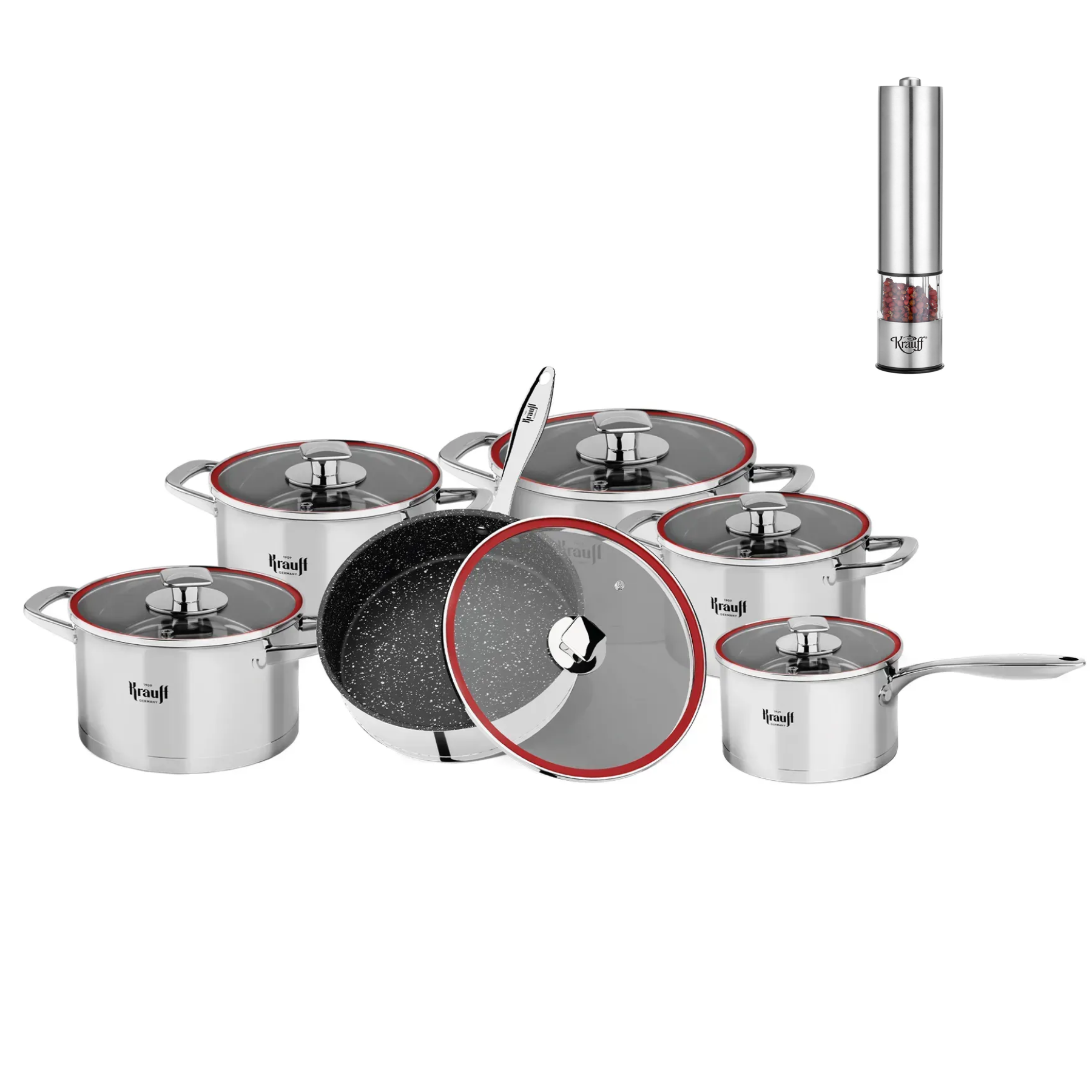 Набор посуды Krauff Luxurios с мельницей для специй 12 пр. (55-333-607)
