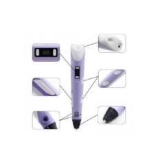 Ручка для рисования 3D Pen 2 и пластик с трафаретами 50 м Фиолетовый - фото 4 Ручка для рисования 3D Pen 2 и пластик с трафаретами 50 м Фиолетовый - фото 4