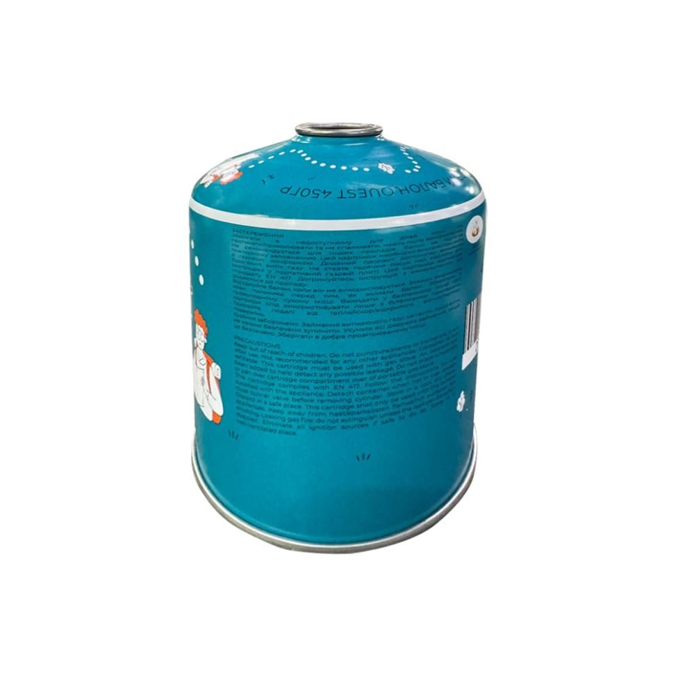 Газовий балон різьбовий Quest Q-G450 бутан 450 г 150x110 мм Blue (05322f58) - фото 3 Газовий балон різьбовий Quest Q-G450 бутан 450 г 150x110 мм Blue (05322f58) - фото 3