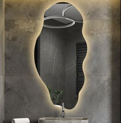 Зеркало дизайнерское фигурное с подсветкой Wea 205x100 см