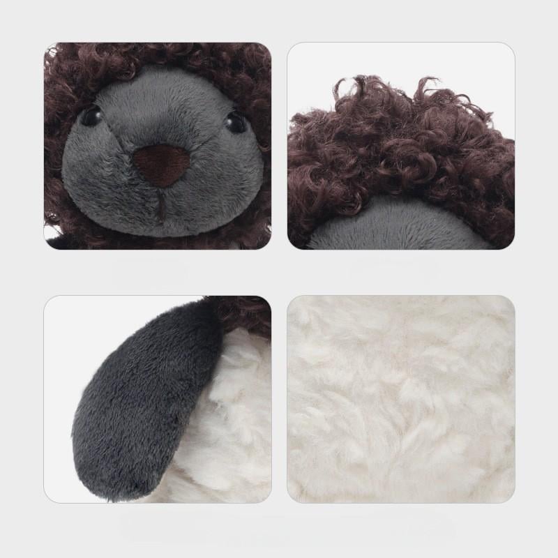 М'яка плюшева іграшка Jooki Sheep Баранчик кучерявий 32 см Чорно-білий - фото 4