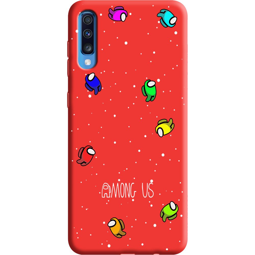 Чехол Boxface Samsung A705 Galaxy A70 Among Us Invisible Красный силикон (36860-bk76-37425) - фото 1