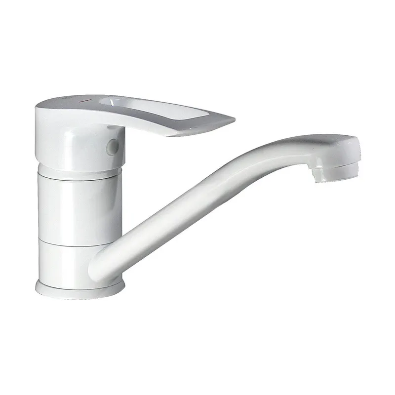 Смеситель для умывальника Haiba Hansberg 004 излив 15 см Белый (HB0189)