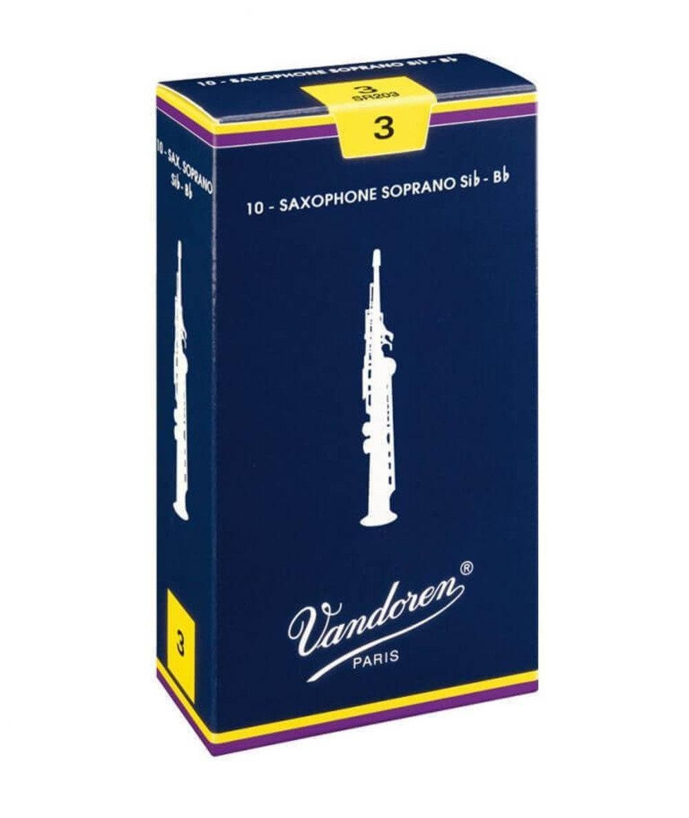 Тростина для сопрано-саксофона Vandoren Soprano Saxophone Traditional 3 10 шт. (G-739825) - фото 1