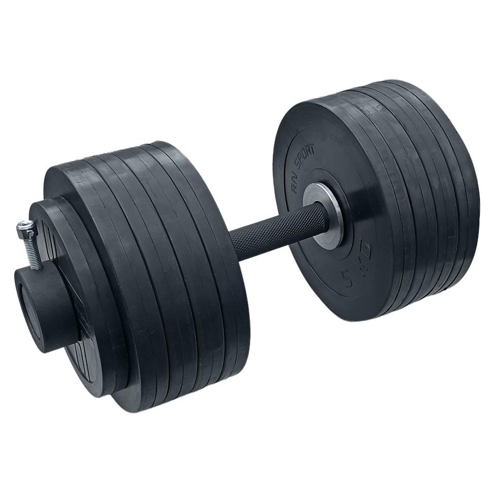 Гантель резиновая олимпийская RN-Sport на 51 кг (2522949991_rn_2) - фото 2