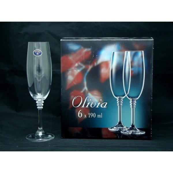 Набір келихів для шампанського Bohemia Olivia 190 мл 6 шт. (40346/190) - фото 3