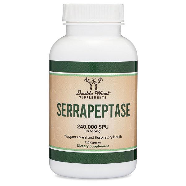 Серрапептаза Double Wood Serrapeptase Proteolytic Enzyme 240 000 SPU 120 Caps