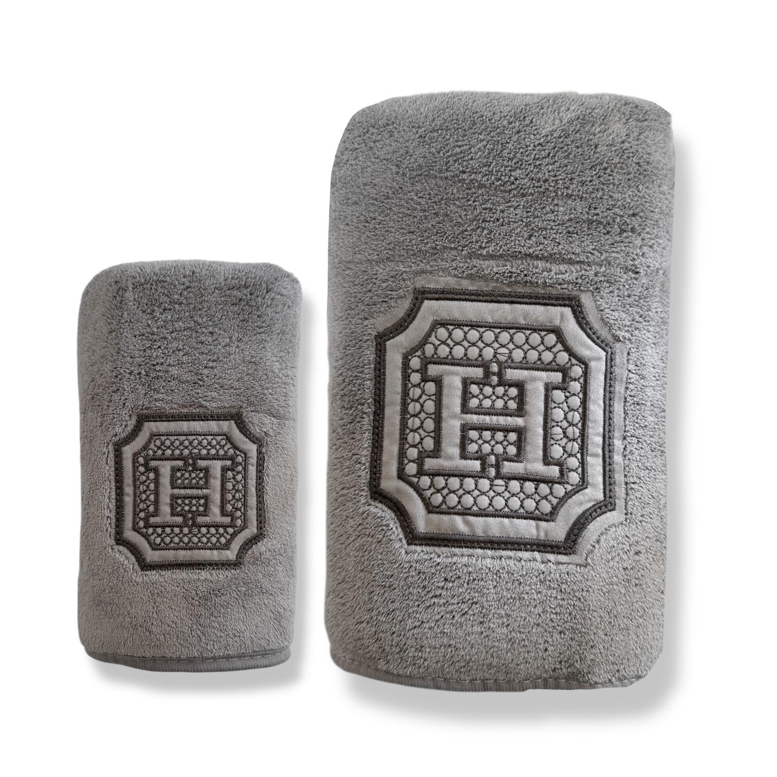 Комплект полотенец из микрофибры Koloco для бани и кухни Серый (98-827-5)