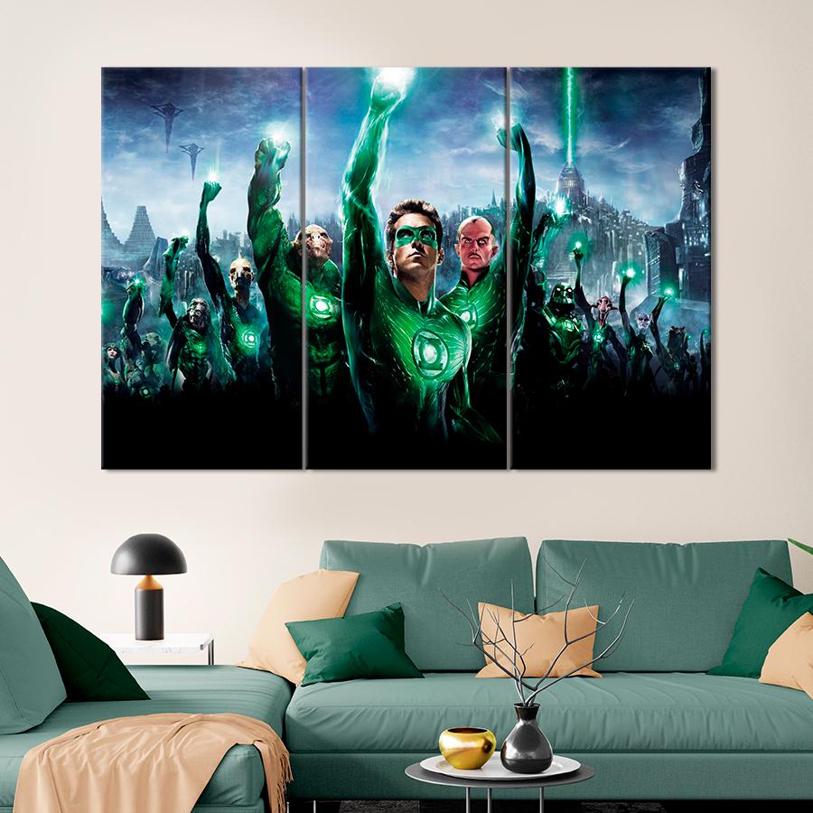 Настенний декор Корпус Зелёных фонарей 78x48 см (A57-3)