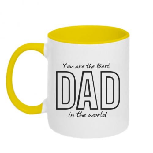 Чашка двухцветная Best dad 320 мл Белый с желтым (7468552-34-142368) Чашка двухцветная Best dad 320 мл Белый с желтым (7468552-34-142368)