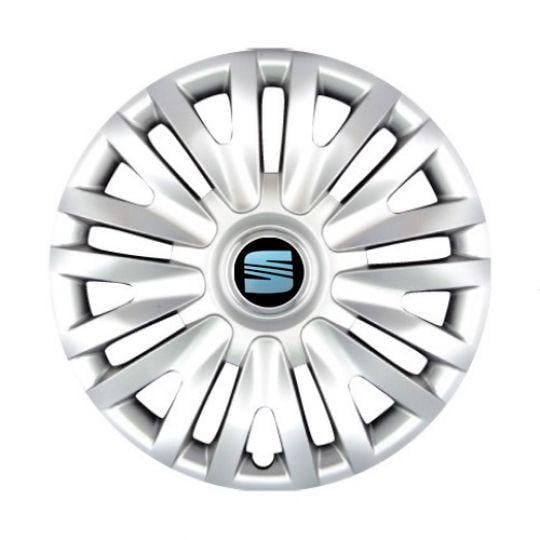Автомобильные колпаки SKS 217 R14 с логотипом Seat 4 шт. Серебристый