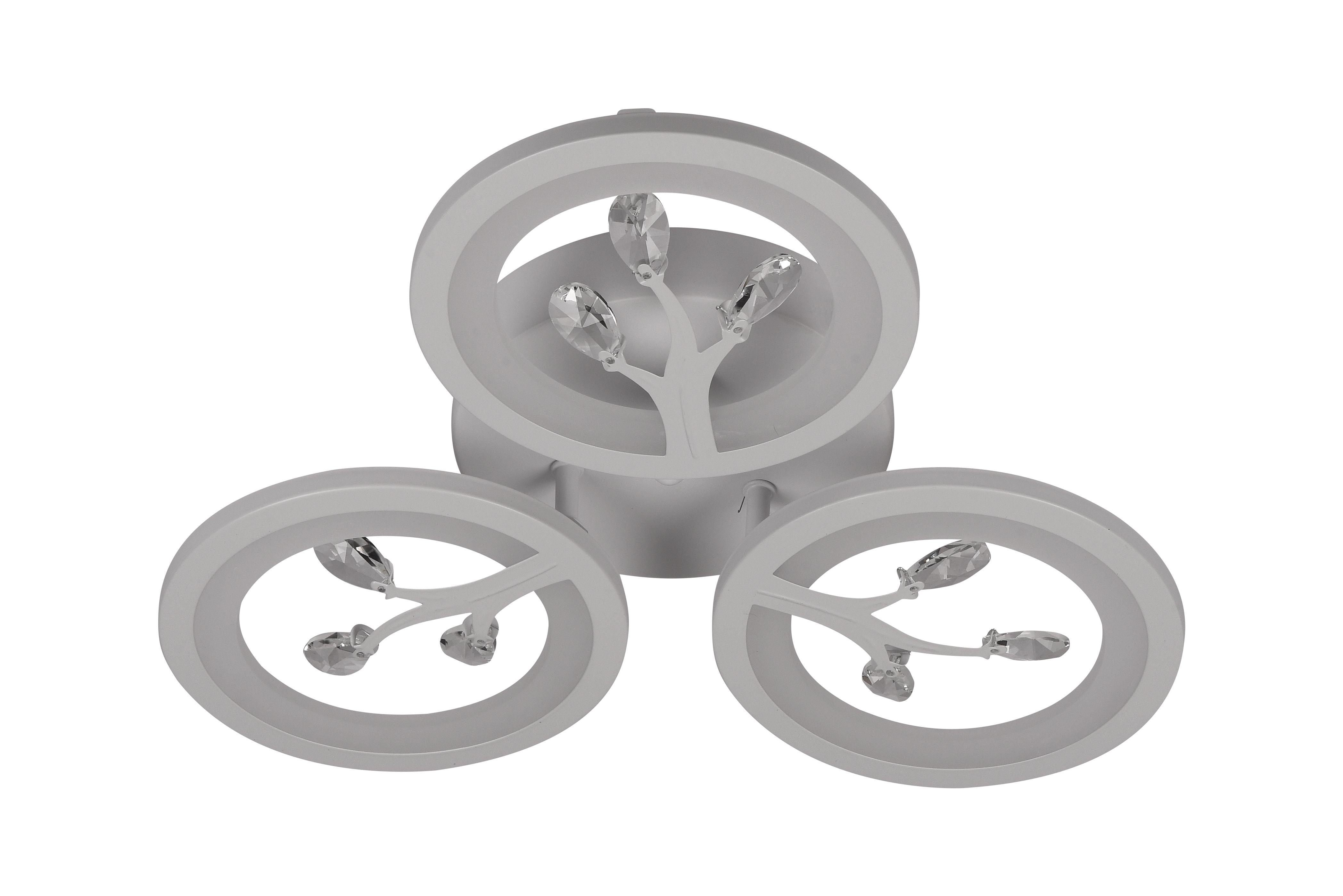 Люстра светодиодная Sirius 6171-3 WT 36W акриловая