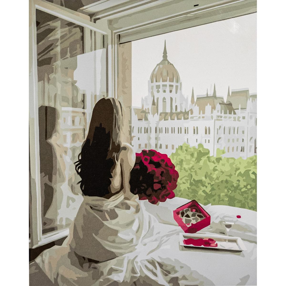 Картина по номерам Strateg Приятности у окна 40x50 см (VA-3398)