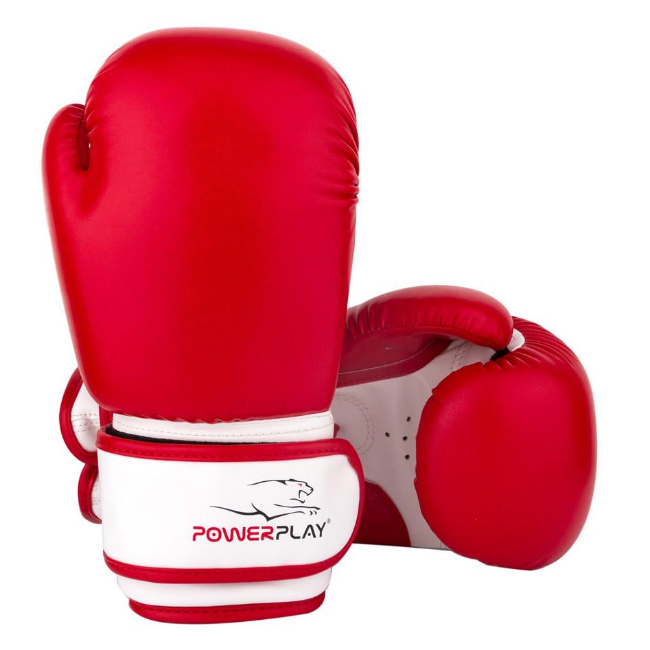 Боксерские перчатки PowerPlay 3004 JR Classic 8 унций Красно-белый (12603393)