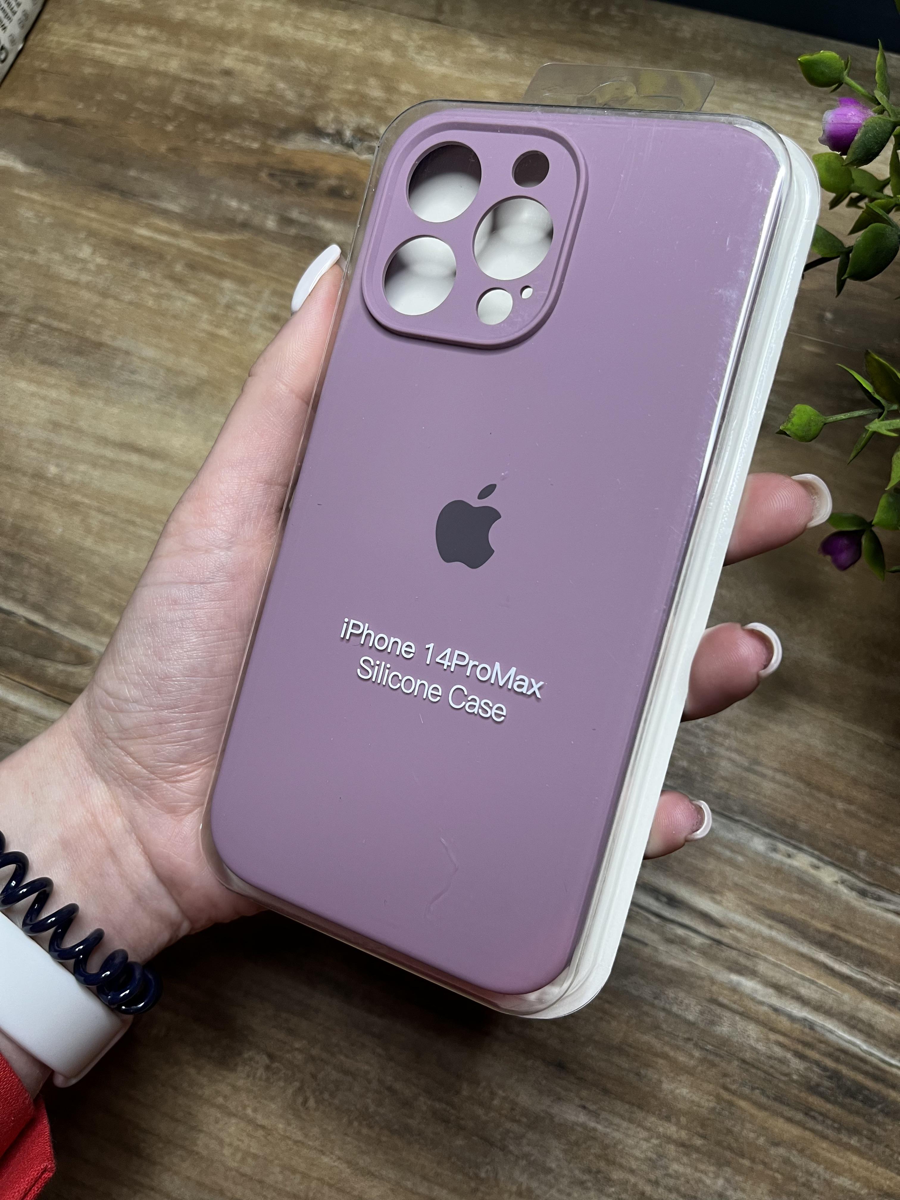 Чехол накладка на iPhone (Айфон) 14 Pro Max закрытый низ и закрытая камера silicone case full camera Apple