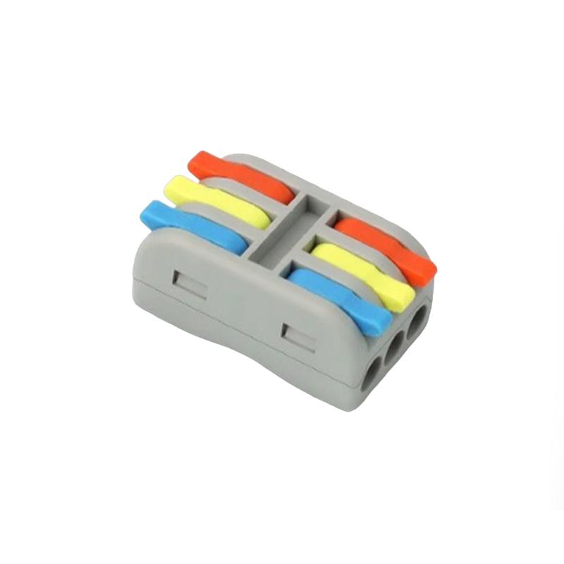 Клемма проходная Tactix 0,08-4 мм2 32А 3х1-3х1 одинарная 30х18х13,5 мм Разноцветный (CT2-3M)