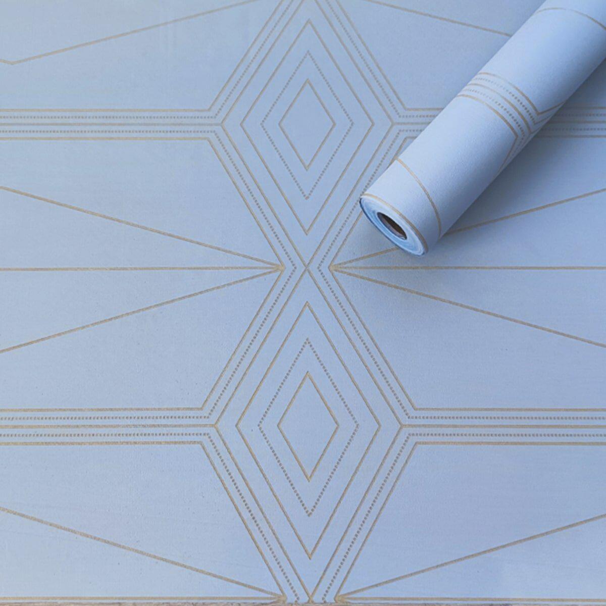 Самоклеящаяся пленка 0,45х10 м Голубой с золотом (SW-00001218)