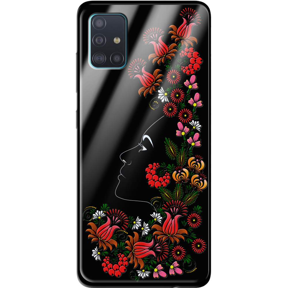 Чехол Boxface Samsung A515 Galaxy A51 3D Ukrainian Muse Черный силикон со стеклом (38808-bk64-39407)