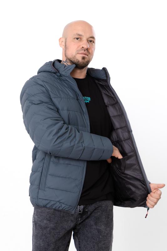 Куртка cтьобана демісезонна чоловіча з капюшоном Носи Своє р. 54 Темно-сірий​ (14280) - фото 4