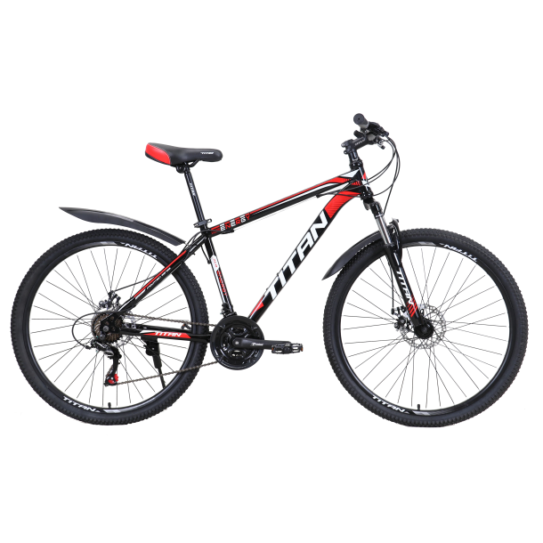 Велосипед подростковый Titan Energy 2021 27,5" 17" Черный/Красный/Белый