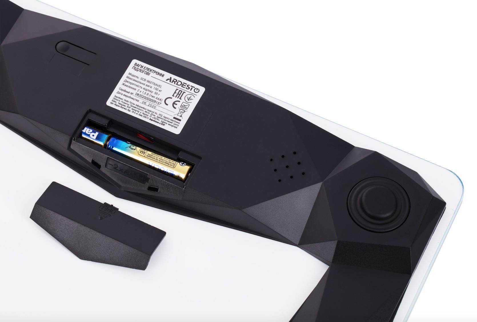 Весы напольные Ardesto SCB-965 Travel EU (0304) - фото 6 Весы напольные Ardesto SCB-965 Travel EU (0304) - фото 6