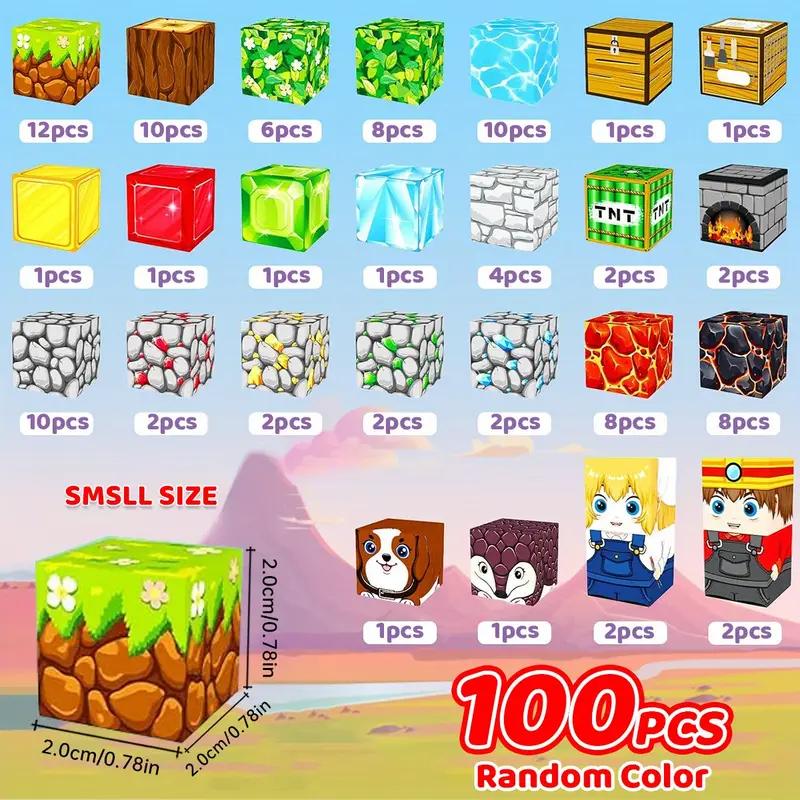 Конструктор магнітний Minecraft Пошук скарбів 100 шт. (2738125164) - фото 2