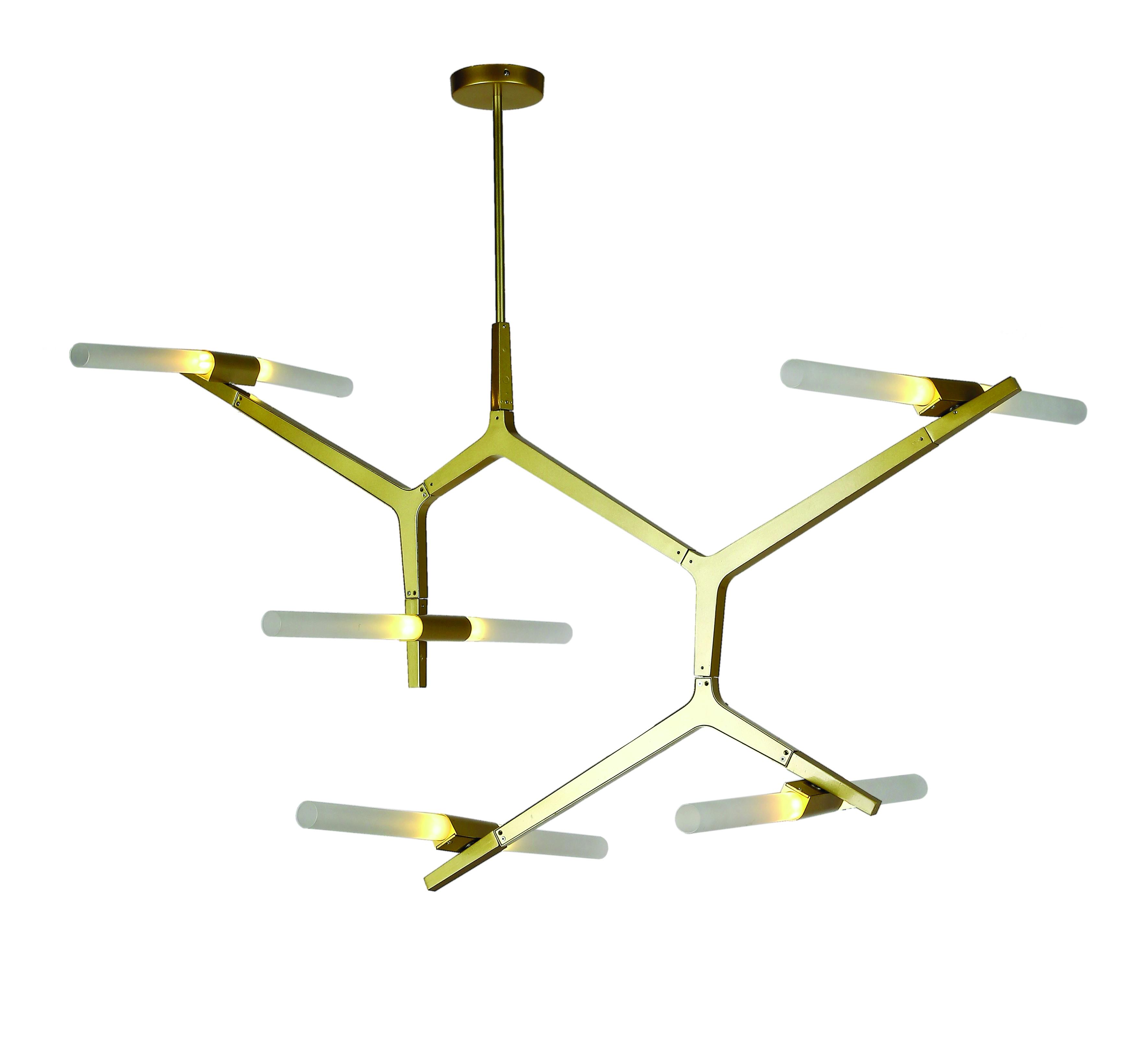 Люстра Levistella Bulb на 10 ламп Золотий (56-LPR189-10 GD)