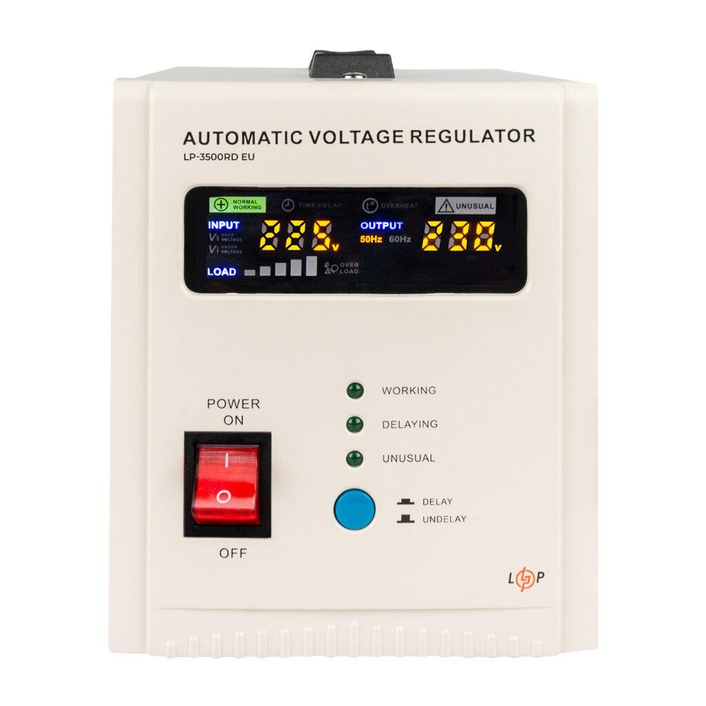 Стабілізатор напруги релейний LogicPower LP-3500RD EU 2100 Вт 3500VA 100-260V 7 ​​ступенів однофазний