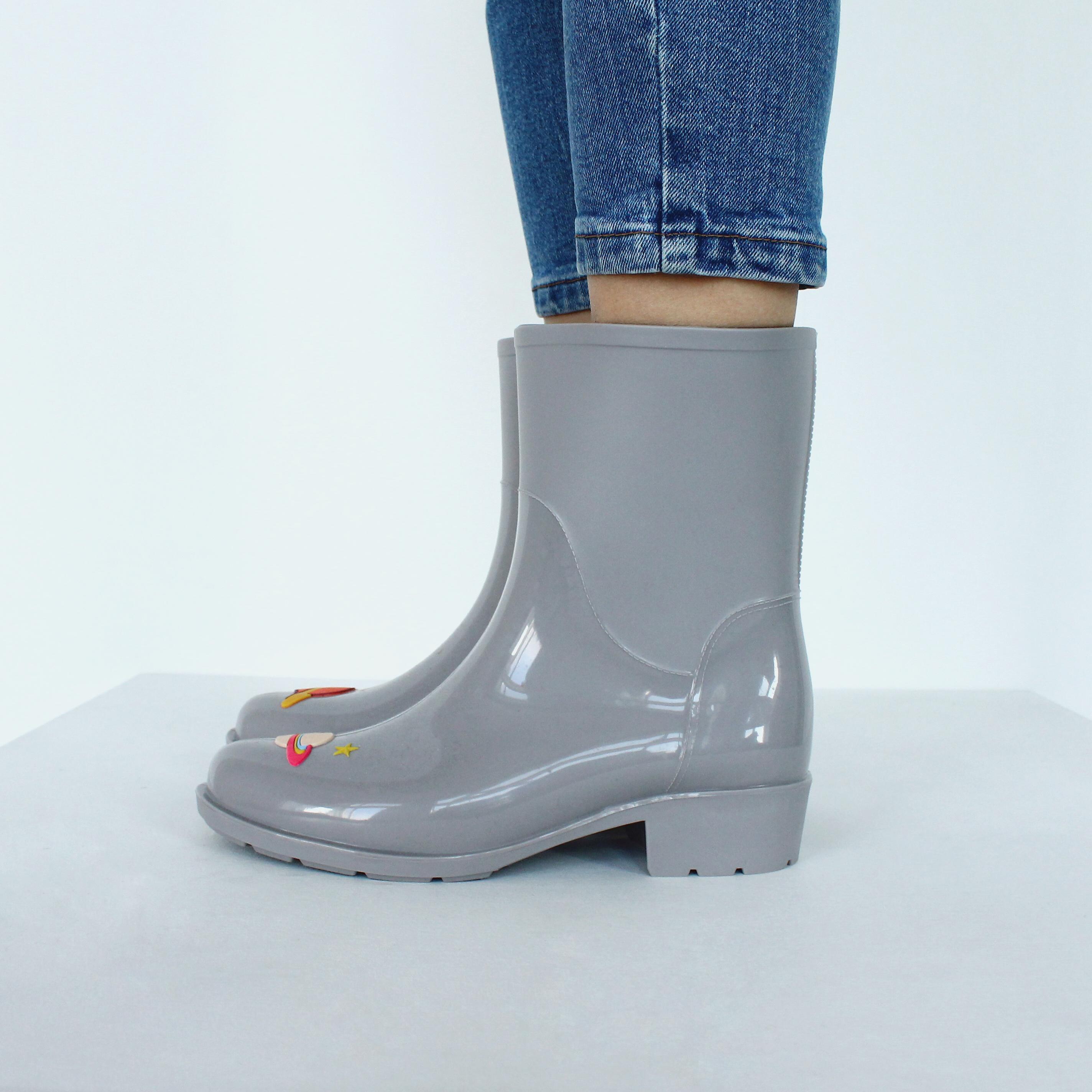 Резиновые полусапоги Saposhh Планеты р. 35 Серый (13484331) - фото 3