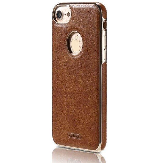 Кожаный чехол-накладка Remax Beck Series for iPhone 7/8/SE 2020, Brown