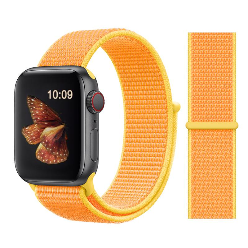 Ремінець нейлоновий Sport Loop Band для Apple Watch 42/44/45 мм Series SE/7/6/5/4/3/2/1 №40 Egg Yellow - фото 2