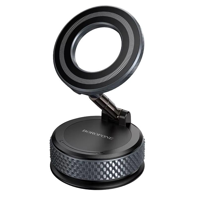 Автотримач для телефона Borofone BH144 Custodio vacuum suction cup magnetic holder multi-scene Black/Metal Gray (6941991127656) Автотримач для телефона Borofone BH144 Custodio vacuum suction cup magnetic holder multi-scene Black/Metal Gray (6941991127656)