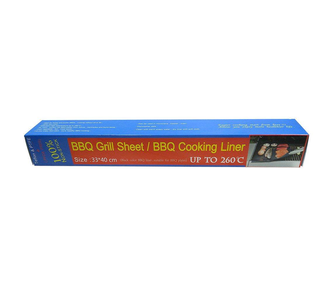 Антипригарный портативный коврик для гриля BBQ grill sheet 33x40 см Черный - фото 3