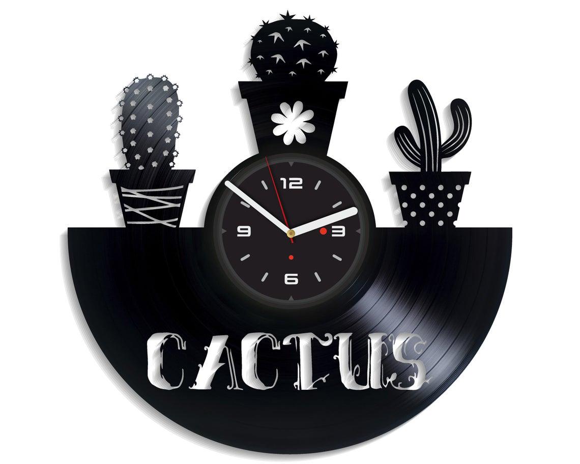 Часы настенные Кактус 2283 из виниловой пластинки