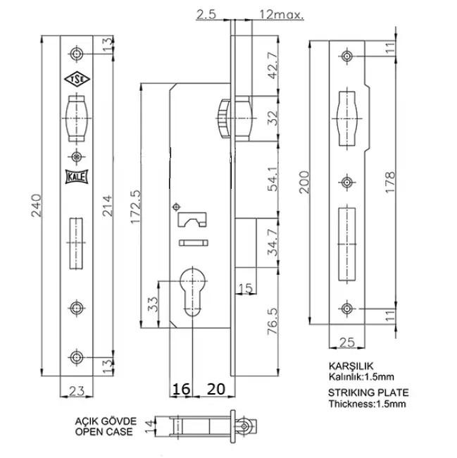 Замок 155 B 20 мм (1-30144) - фото 2 Замок 155 B 20 мм (1-30144) - фото 2
