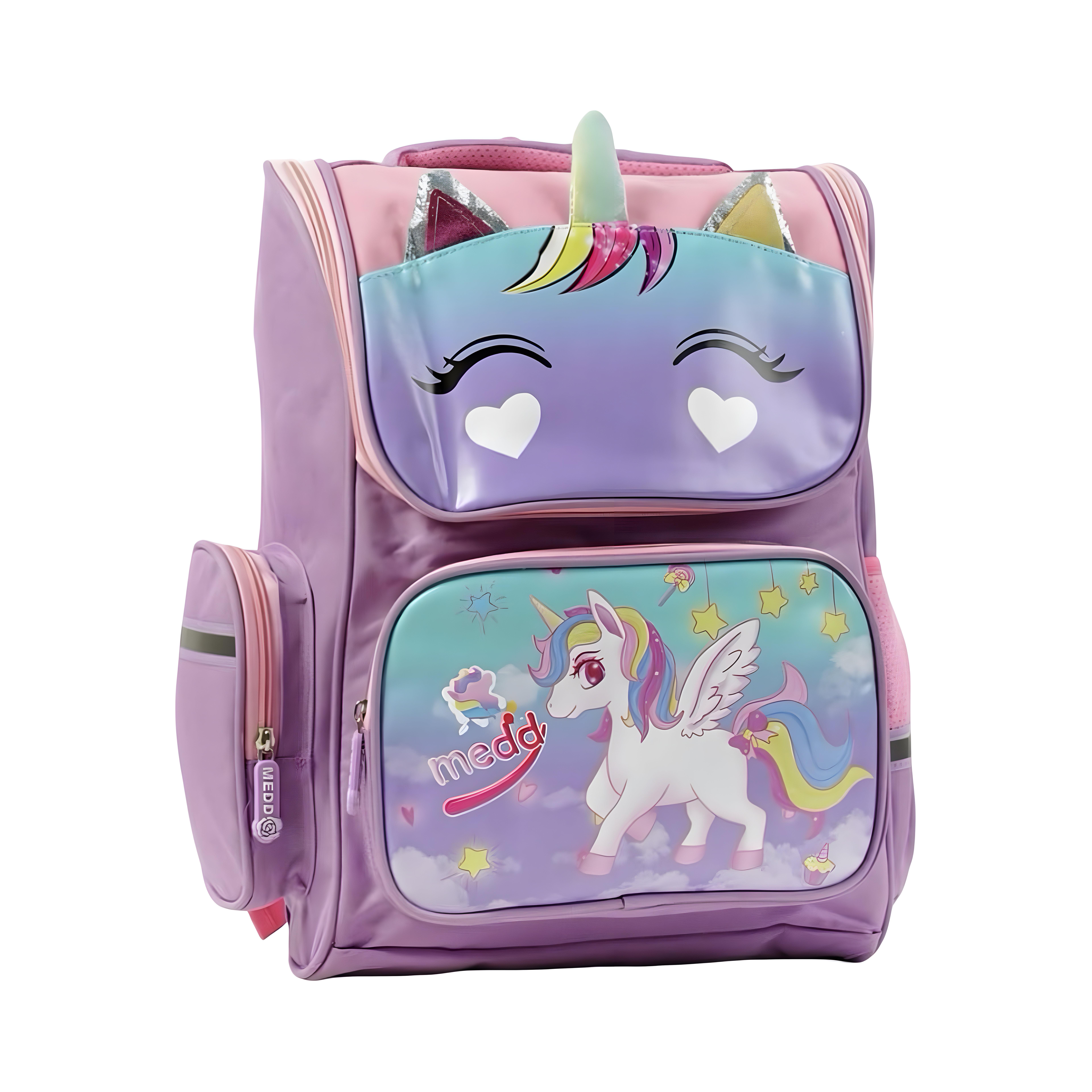 Шкільний рюкзак C 57485 з зображенням єдинорога та двома відділеннями (28444500) Шкільний рюкзак C 57485 з зображенням єдинорога та двома відділеннями (28444500)