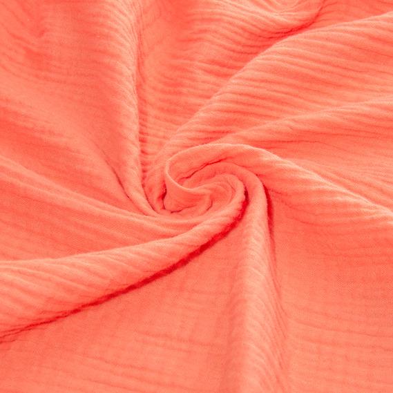 Ткань плательная IDEIA Муслин крэш 1,35 м Грейпфрутовый (2200004223919)