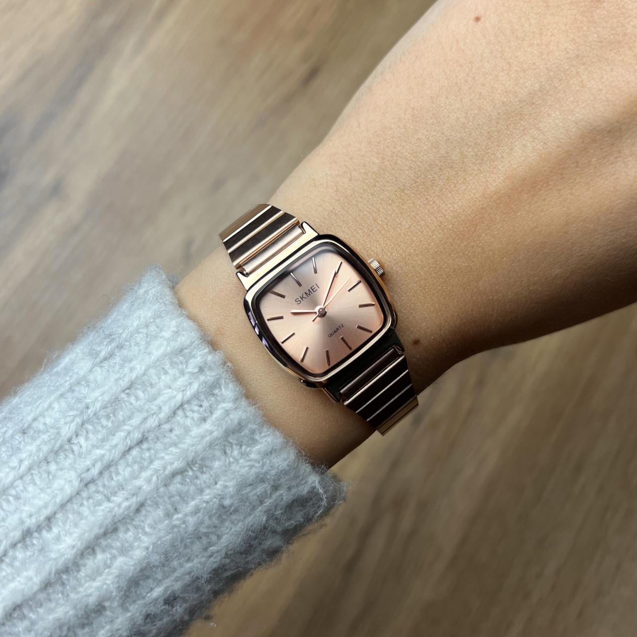 Годинник жіночий металевий Skmei Рожеве золото (z072-2) - фото 2 Годинник жіночий металевий Skmei Рожеве золото (z072-2) - фото 2
