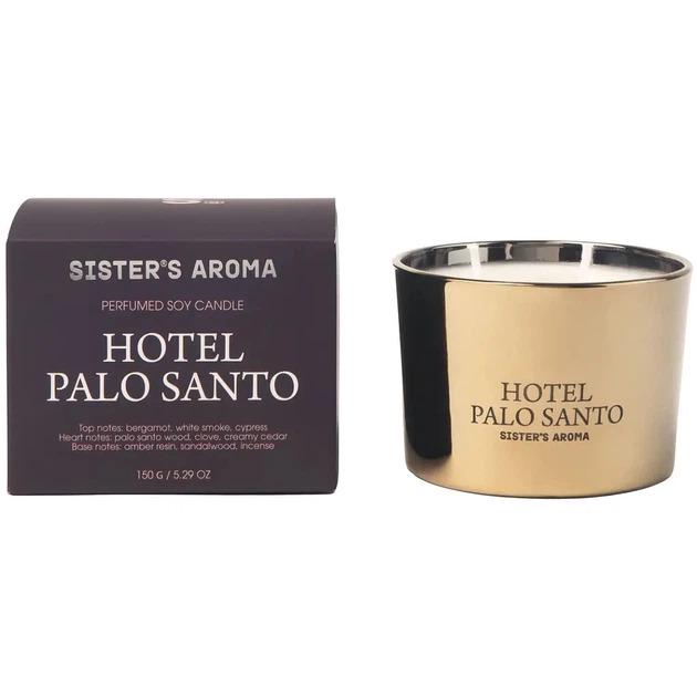 Свічка ароматична Sister`s Aroma Hotel Palo Santo 150 г (4820227786145)