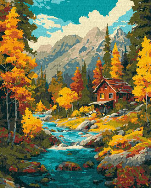 Картина за номерами Ideyka Осінь над потоком 40x50 см (Id-KHO6416)